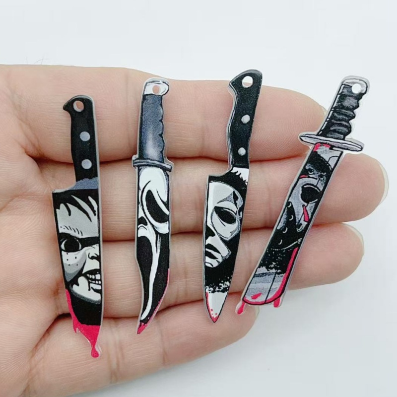 Jewelry Making Designs - 10 adet akrilik takı Cadılar Bayramı