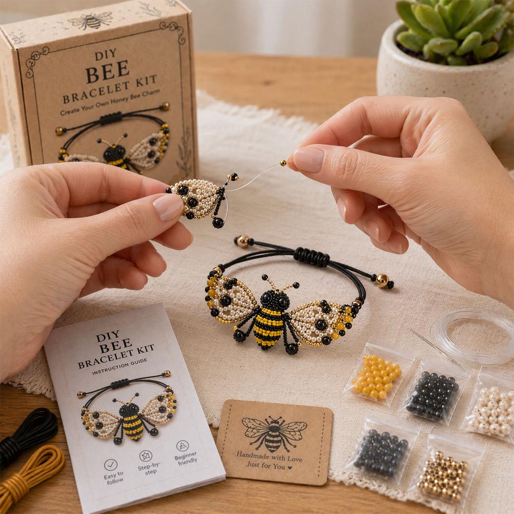 Jewelry Making Diy Kit - Hayvan Figürlü Boncuklu Bileklik Yapma Seti