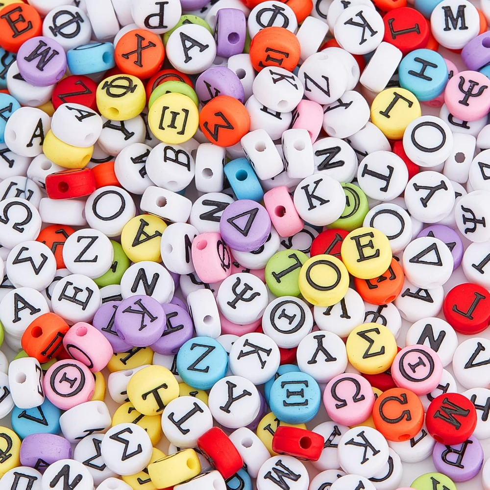Jewelry Making Diy Kit - Yunan alfabesi boncuk streç bilezik yapımı