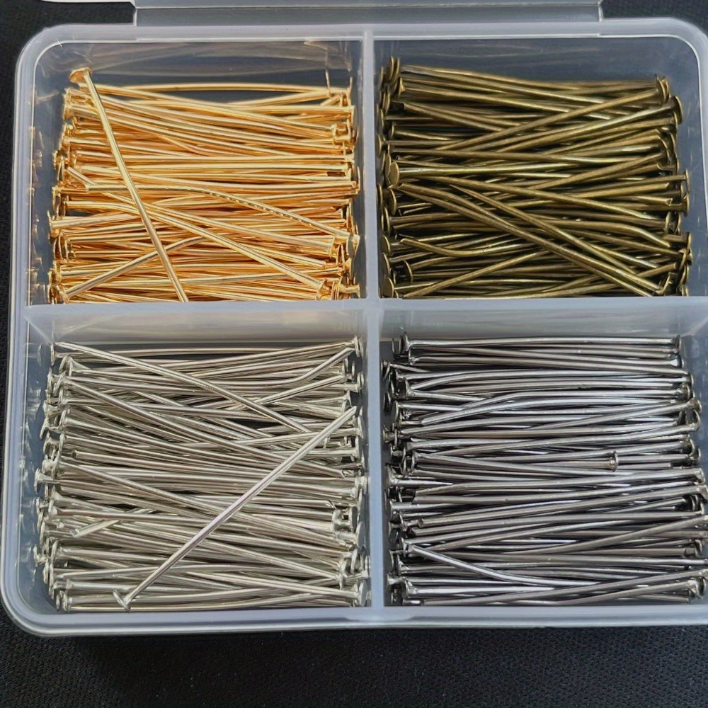 Jewelry Making Organizer Box - 400 adet Karışık Demir Kafa İğneleri