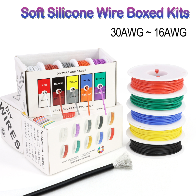 Wire 22 Gauge Copper - Kutulu Kit Isıya Dayanıklı Esnek Silikon