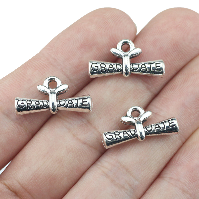 Jewelry Making Diploma - 10 adet/grup 11*21mm lisansüstü Diploma Charms