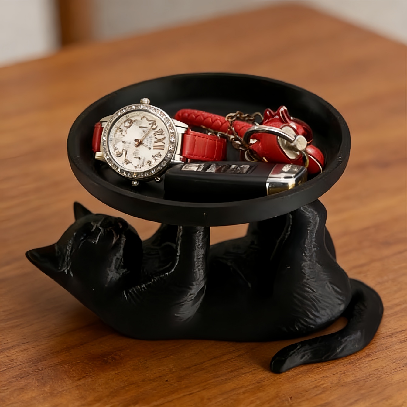Jewelry Making Desk - Basit Tarz Eğlenceli Kedi Takı Tepsisi,