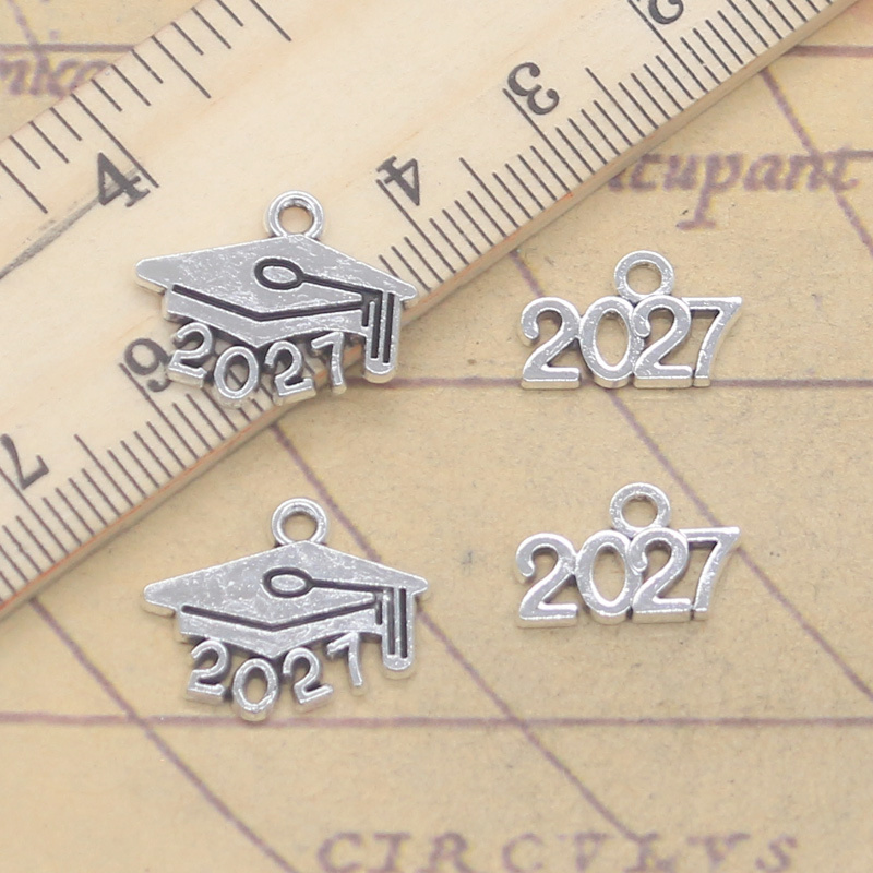 Jewelry Making Diploma - 30 adet Charms 2027 Mezuniyet Kap