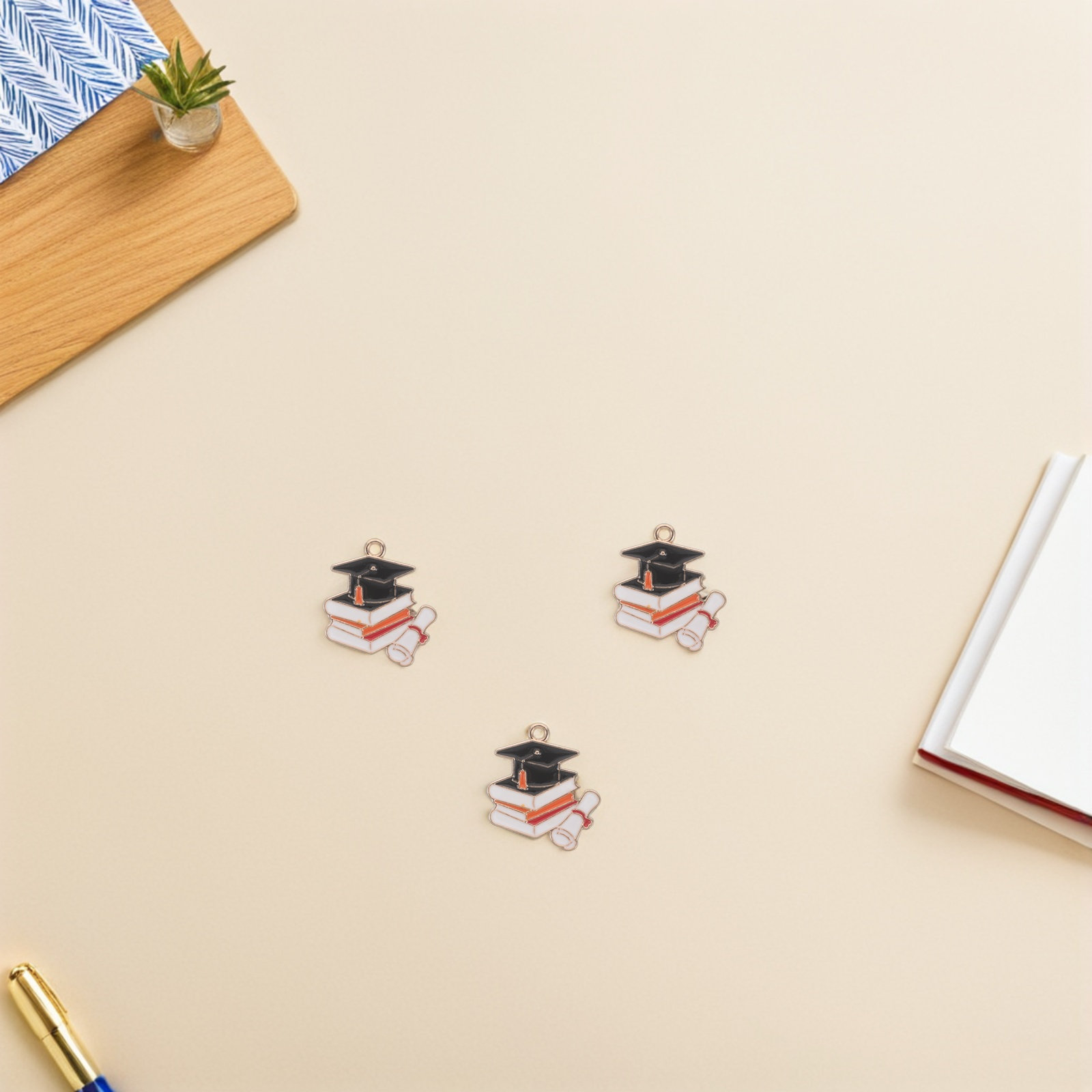 Jewelry Making Diploma - 50 Adet Mezuniyet Şapkası Takıları Alaşımlı