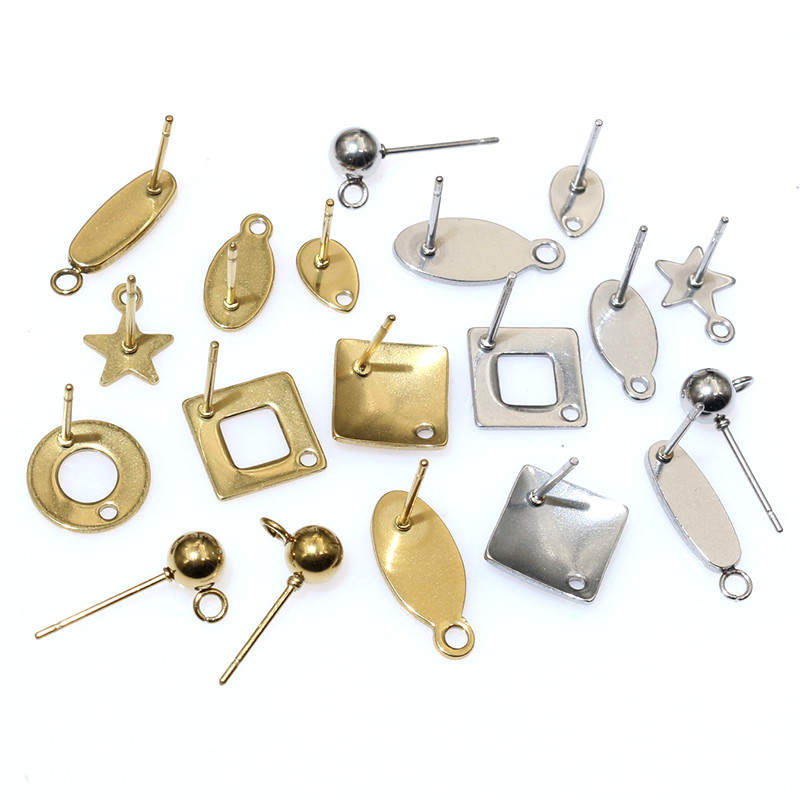 Jewelry Making Designs - 20 adet paslanmaz çelik zanaat küpe