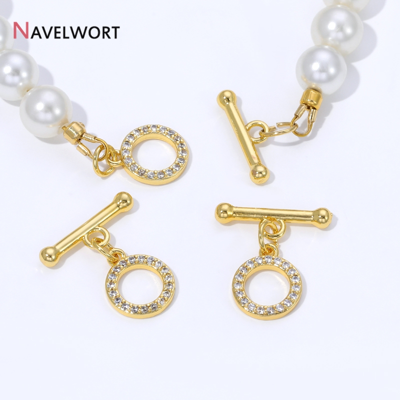 Jewelry Making Designs - 18 Ayar Altın Kaplama Pirinç Zirkonyum
