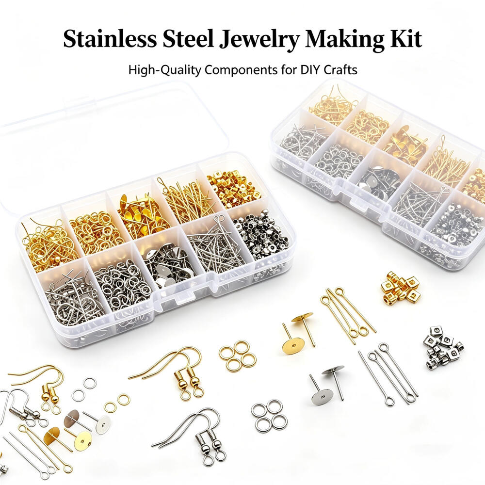 Jewelry Making Organizer Box - 1 takım kutu kulak kancası tek