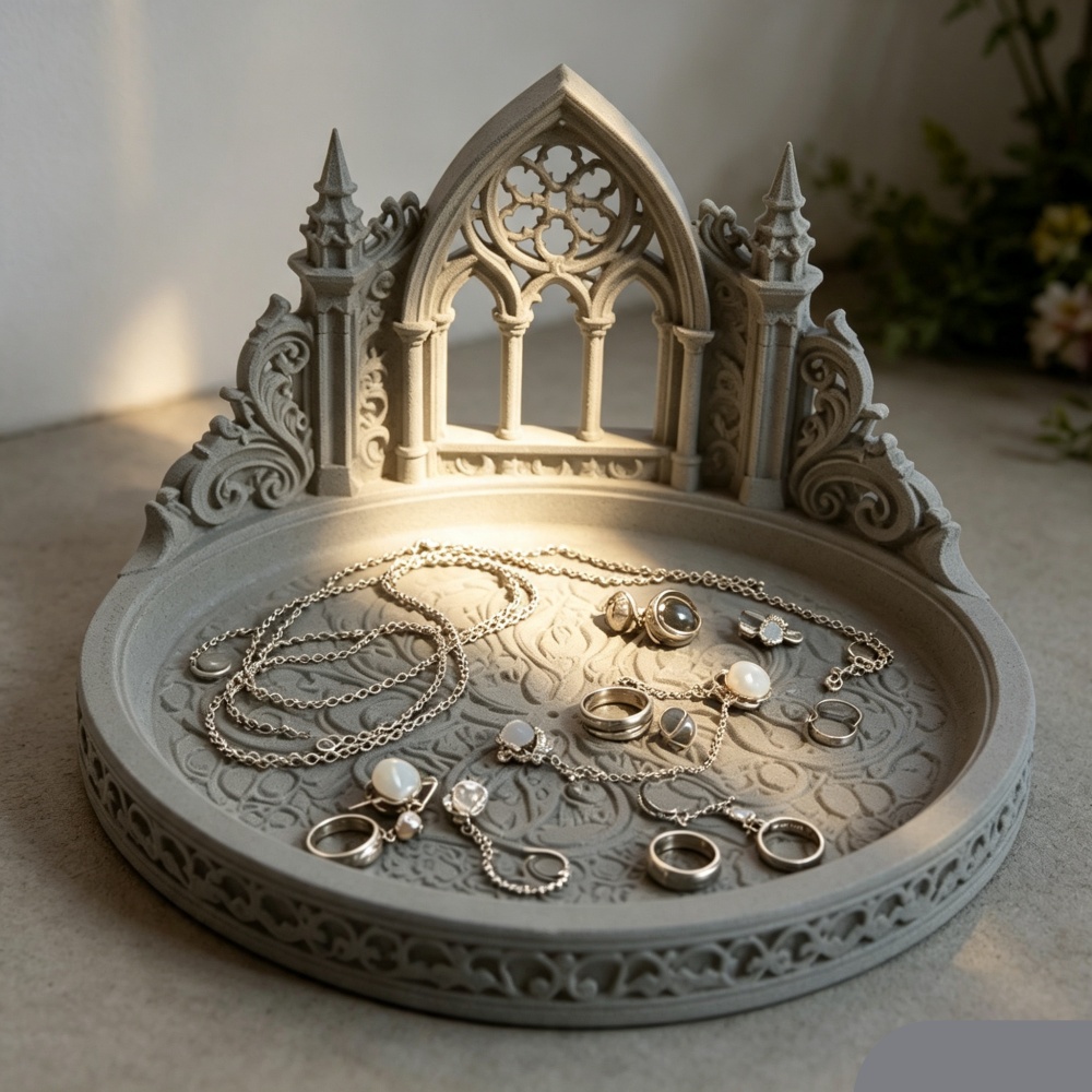 Jewelry Making Desk - 3D Baskılı Beyaz Gotik Katedral Kemeri