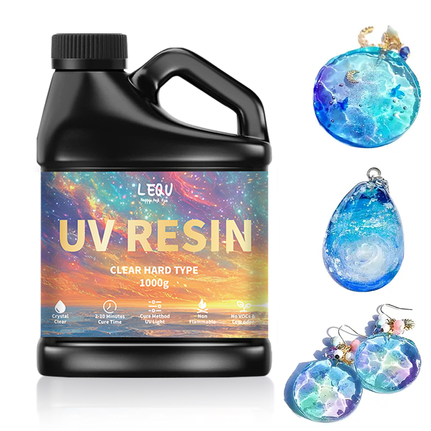 Jewelry Making Uv Resin Kit - 100/200/500/1000g UV Epoksi Reçine Tutkal Yüksek