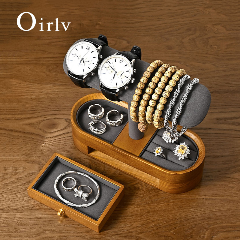 Oirlv katı ahşap saat organiza - Jewelry Making Organizer Box incelemesi ve fiyatı