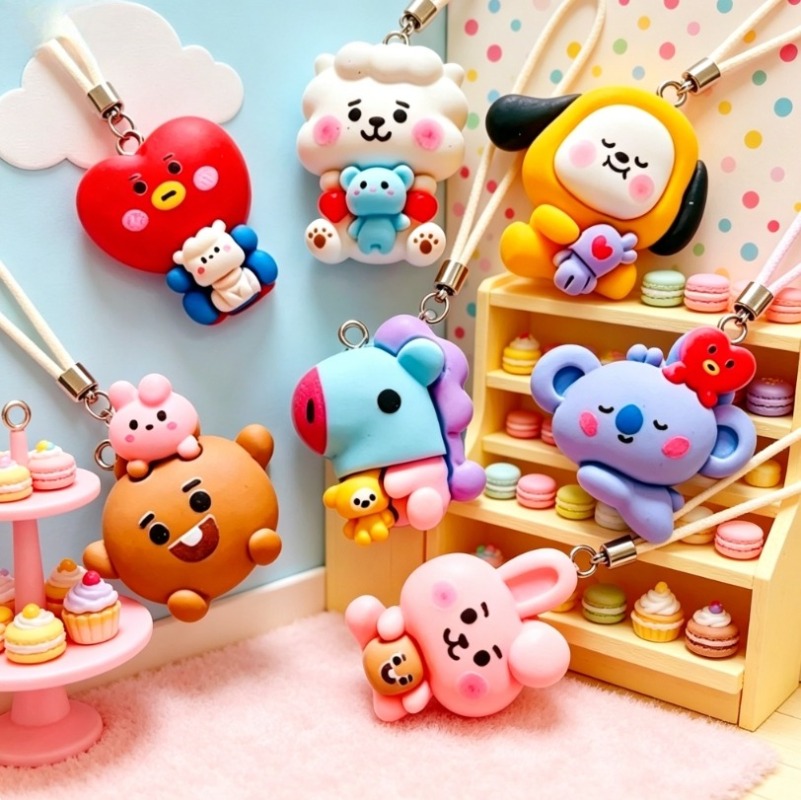 7 adet BT21 Reçine Karikatür F - Jewelry Making Designs incelemesi ve fiyatı