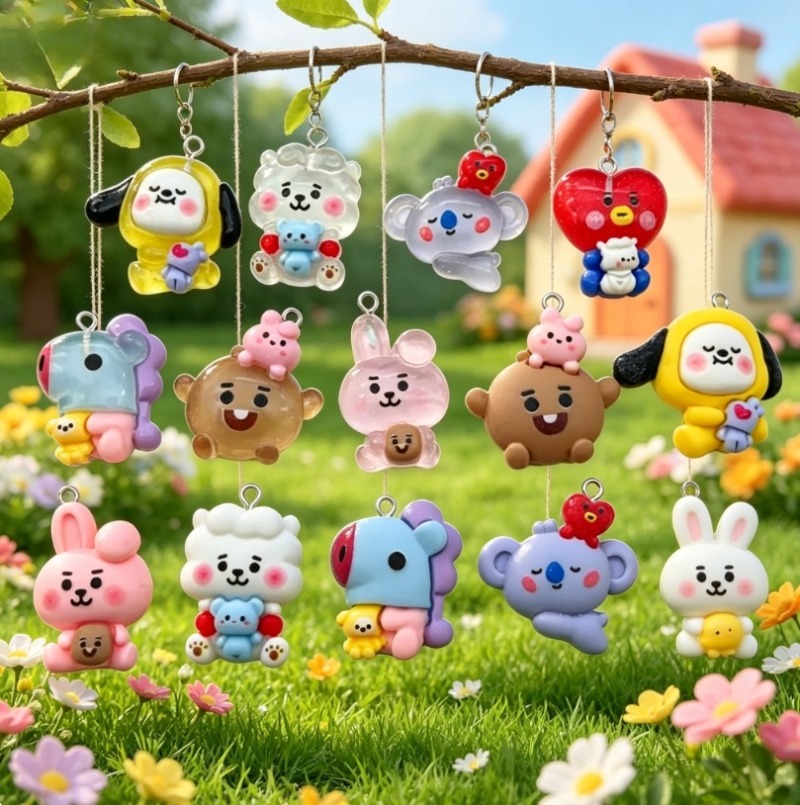 7 adet BT21 Reçine Karikatür F - Jewelry Making Designs incelemesi ve fiyatı