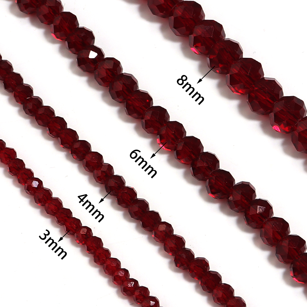 1 iplikçik/lot nar kırmızısı f - Crystal Bead Mix incelemesi ve fiyatı