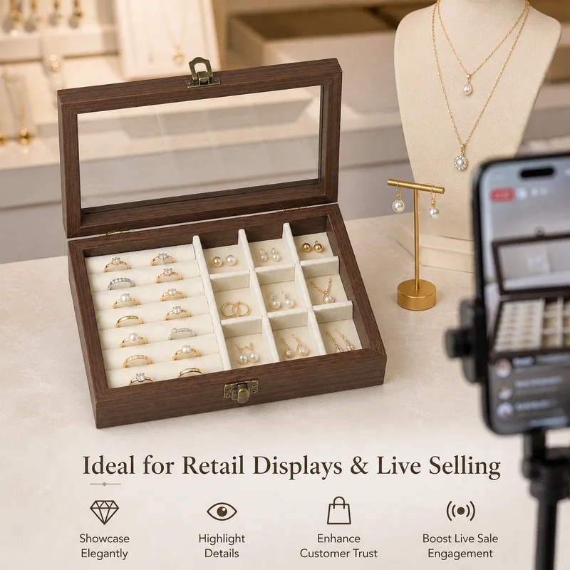 Yatak Odası Masaüstü Ceviz Des - Jewelry Making Organizer Box incelemesi ve fiyatı