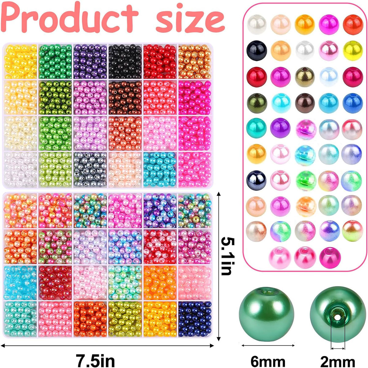 2400 adet 48 bölmeler inci tak - Jewelry Making Organizer Box incelemesi ve fiyatı