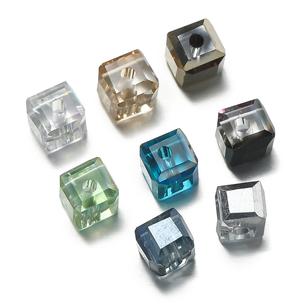 10 adet/grup Zarif Kare Renkli - Crystal Bead Mix incelemesi ve fiyatı
